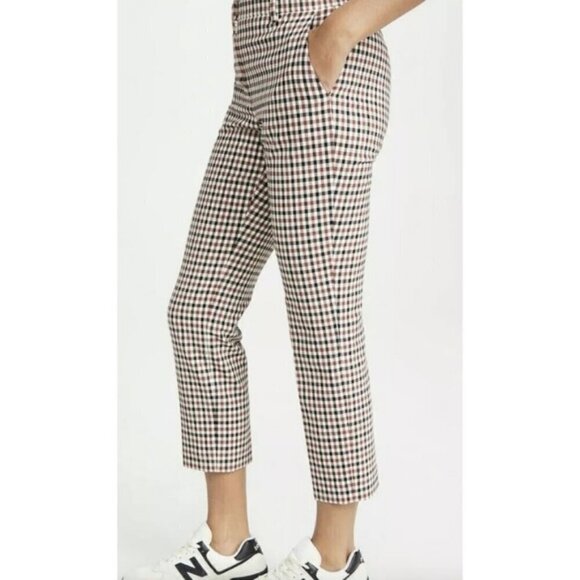 NWT Theory Treeca 4 Ivory Multi Rye Portland Chino Cropped Pant 16 Preppy - Picture 2 of 12